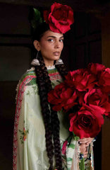 Zan By Hussain Rehar Unstitched Lawn Embroidered 3 Piece Suit -HRZANLXL-03- Nane- Summer Collection