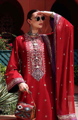 Nuvera Hemline By Mushq Unstitched Raw Silk Embroidered 3 Piece Suit MQHMNVF2-Agatha- Festive Collection