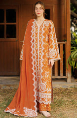 Summer Together  by Afrozeh Unstitched Lawn Embroidered 3 Piece Suit - AFRSTGL-09- Elyora- Summer Collection