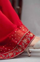 Zurr Signature by AB Textile Ready To Wear Organza Embroidered 3 Piece Suit -  ABZRSN-02 - Formal Collection