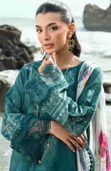 Nureh Gardenia Unstitched Lawn Embroidered 3 Piece Suit - NRGRDL2-02- Summer Collection