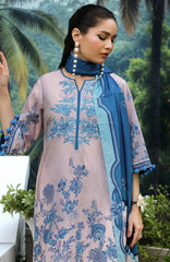 Luxury Lawn By Regalia Unstitched  Lawn Embroidered 3 Piece Suit  - RGLASIBLXL-08- Zesty Zara- Summer Collection