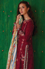 Luxury Lawn By Farah Talib Aziz Unstitched Lawn Embroidered 3 Piece Suit - FTALXL-02- Sofia Scarlet  - Summer Collection