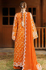 Summer Together  by Afrozeh Unstitched Lawn Embroidered 3 Piece Suit - AFRSTGL-09- Elyora- Summer Collection