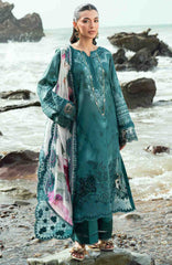 Nureh Gardenia Unstitched Lawn Embroidered 3 Piece Suit - NRGRDL2-02- Summer Collection