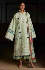 Zan By Hussain Rehar Unstitched Lawn Embroidered 3 Piece Suit -HRZANLXL-03- Nane- Summer Collection