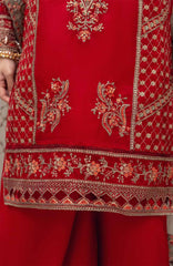 Zurr Signature by AB Textile Ready To Wear Organza Embroidered 3 Piece Suit -  ABZRSN-02 - Formal Collection