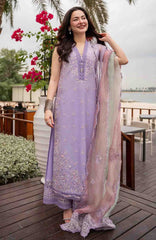 AYA –Luxury Lawn By Faiza Saqlain Unstitched Lawn Embroidered 3 Piece Suits - FSQLXL-SUELA- Summer Collection