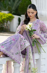 Signature Vol- II By Elaf Unstitched Lawn Embroidered 3 Piece Suit - ELFSGNV2-1B- Bianca - Summer Collection