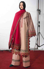 Jugnu by Hussain Rehar Unstitched Lawn Embroidered 3 Piece Suits- -JUGELXL-02- Nazeh- Summer Collection