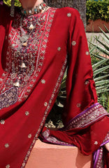 Nuvera Hemline By Mushq Unstitched Raw Silk Embroidered 3 Piece Suit MQHMNVF2-Agatha- Festive Collection