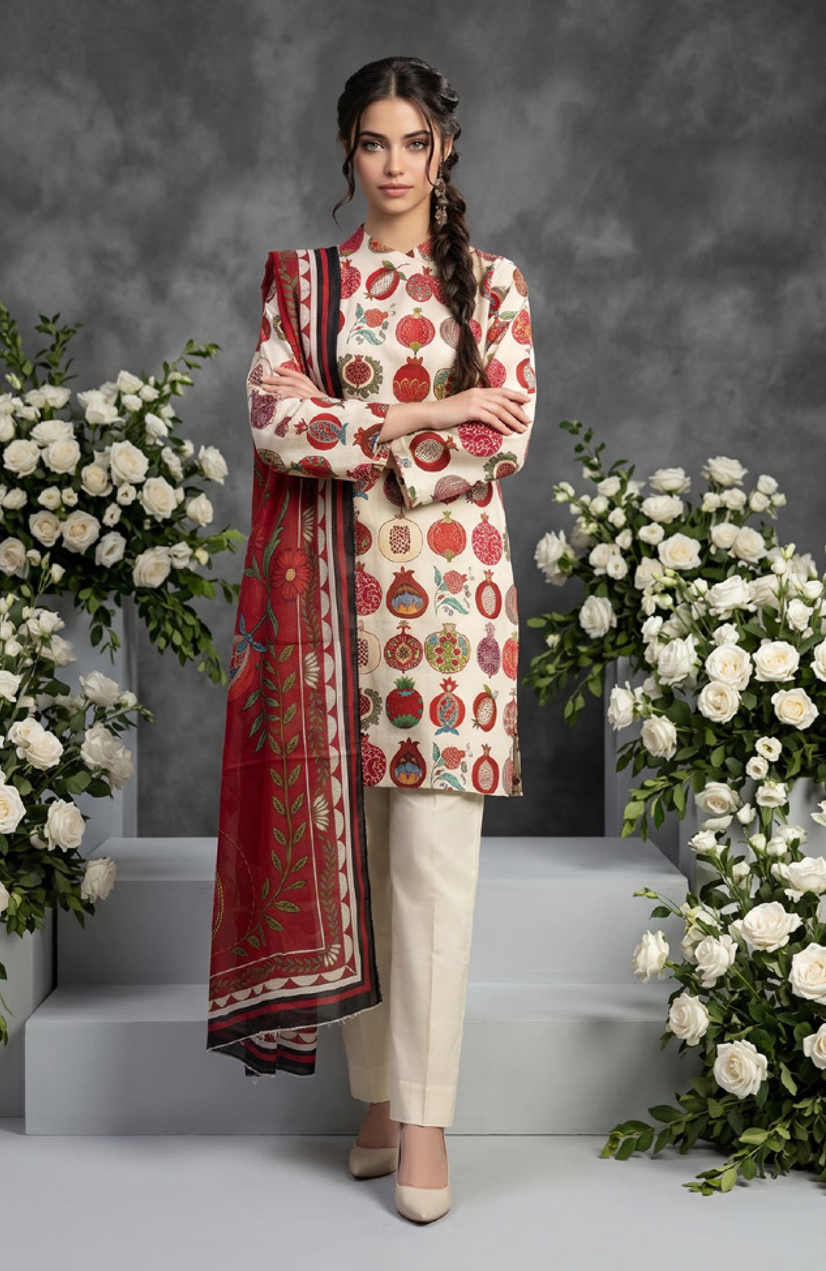 Salina Dobby By Regalia Unstitched  Lawn Printed 3 Piece Suit  - RGLSLNDB-01- Salina Dobby 1-Summer Collection