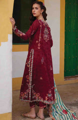 Luxury Lawn By Farah Talib Aziz Unstitched Lawn Embroidered 3 Piece Suit - FTALXL-02- Sofia Scarlet  - Summer Collection