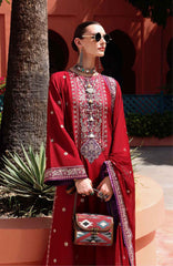 Nuvera Hemline By Mushq Unstitched Raw Silk Embroidered 3 Piece Suit MQHMNVF2-Agatha- Festive Collection