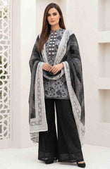 Black & White by Regalia Textile Unstitched Lawn Printed 3 Piece Suit  - RGLBLWTLP -02  Summer Collection