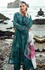 Nureh Gardenia Unstitched Lawn Embroidered 3 Piece Suit - NRGRDL2-02- Summer Collection