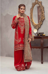 Zurr Signature by AB Textile Ready To Wear Organza Embroidered 3 Piece Suit -  ABZRSN-02 - Formal Collection