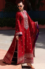 Nuvera Hemline By Mushq Unstitched Raw Silk Embroidered 3 Piece Suit MQHMNVF2-Agatha- Festive Collection