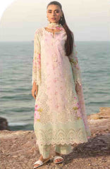 Summer Dream By Manara Unstitched Lawn Embroidered 3 Piece Suit - MNMSDRL-02- Coral Mist-Summer Collection