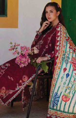 Luxury Lawn By Farah Talib Aziz Unstitched Lawn Embroidered 3 Piece Suit - FTALXL-02- Sofia Scarlet  - Summer Collection