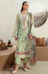 Alif Affordable By AJR Couture Unstitched Embroidered Lawn 3 Piece Suit- AJRALF24-8- Summer Collection