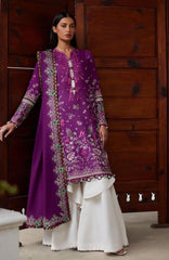 Silsila By Elan Embroidered Lawn Suit Unstitched 3 Piece- ELNSI24L3A- Summer Collection