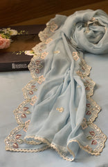 Meerub Premium V2 By AB Textiles Unstitched Embroidered Chiffion 3 Piece - ABMRBEV2-03- Fomal Collection