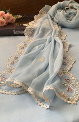 Meerub Premium V2 By AB Textiles Unstitched Embroidered Chiffion 3 Piece - ABMRBEV2-03- Fomal Collection