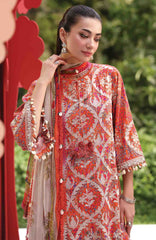M Prints Eid II- By Maria B Unstitched Lawn Prints 3 Piece Suit  - MBMPEIDII-3A- Summer Collection