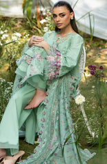 Luxury Lawn VoII By Elaf Unstitched Lawn Embroidered 3 Piece Suit - ELFLXL-3A- Daisy Chain - Summer Collection