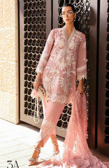 Luxury Lawn By Maria B Unstitched Lawn Embroidered 3 Piece Suit - MBLXL-3A- Summer Collection