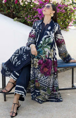 Santorini by Elaf Unstitched Lawn Printed 3 Piece Unstitched Suit - ELFSAN3A-Starry Night- Summer Collection