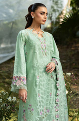 Luxury Lawn VoII By Elaf Unstitched Lawn Embroidered 3 Piece Suit - ELFLXL-3A- Daisy Chain - Summer Collection