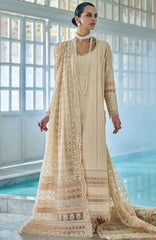 Luxury Lawn By Sobia Nazir Unstitched Lawn Embriodered 3 Piece Suit - SNLEL-3A- Summer Collection