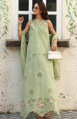 Noor Chikankari By Saadia Asad Unstitched Lawn Embroidered 3 Piece Suit - NSACKL-3A -  Summer Collection