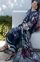 Santorini by Elaf Unstitched Lawn Printed 3 Piece Unstitched Suit - ELFSAN3A-Starry Night- Summer Collection