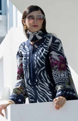 Santorini by Elaf Unstitched Lawn Printed 3 Piece Unstitched Suit - ELFSAN3A-Starry Night- Summer Collection