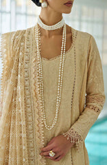 Luxury Lawn By Sobia Nazir Unstitched Lawn Embriodered 3 Piece Suit - SNLEL-3A- Summer Collection