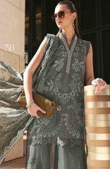 Luxury Lawn By Maria B Unstitched Lawn Embroidered 3 Piece Suit - MBLXL-3B- Summer Collection