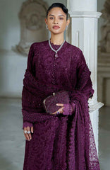 Luxury Lawn By Sobia Nazir Unstitched Lawn Embriodered 3 Piece Suit - SNLEL-3B- Summer Collection