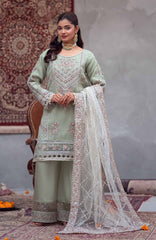 Zurr Signature by AB Textile Ready To Wear Organza Embroidered 3 Piece Suit -  ABZRSN-03 - Formal Collection
