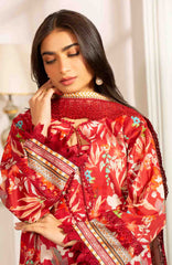 Mausummery Unstitched Lawn Printed 3 Piece Suit Vol-2 MUSV2L3 - Amber - Summer Collection