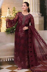 Tea Affair By Maria B Unstitched Chiffon Embroidered 3 Piece Suit- MBTACH-08- Formal Collection
