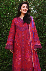 A Moi - Held By Love By Mushq Unstitched Luxury Lawn Embroidered 3 Piece Suit - MQHMAM-03- Falling Petals-  Summer Collection