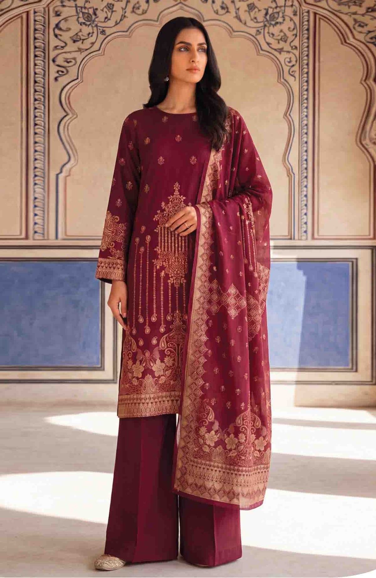 Raha by Soghat Creation unstitched Jacquard Lawn 3 Piece Suit- SCRHJL-03-Summer Collection