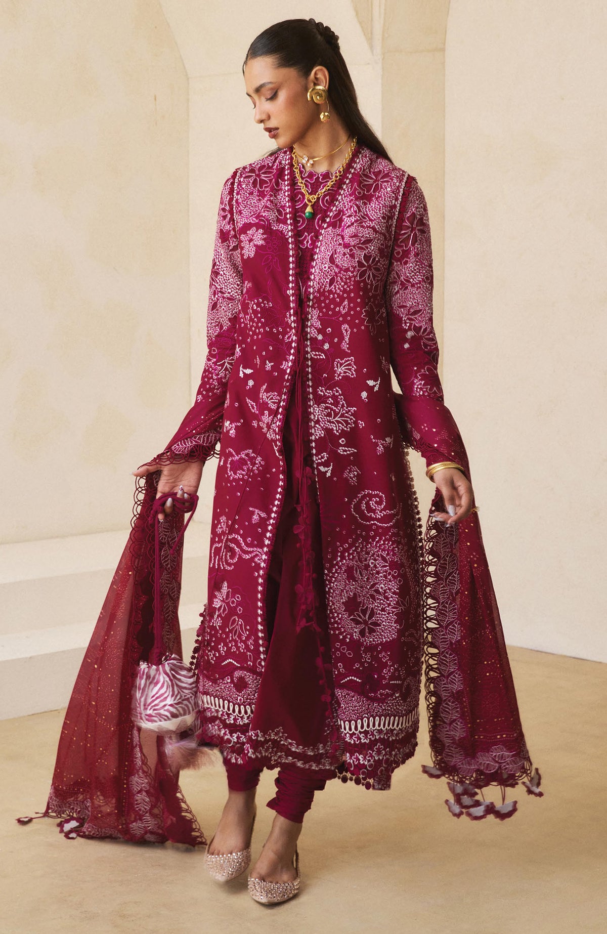 Eid Lawn By Suffuse Unstitched Lawn Embroidered 3 Piece Suit - SUFEDLXL- Vesria - Summer Collection