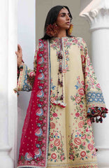 Kala Bagh By Hussain Rehar Unstitched Luxury Lawn Embroidered 3 Piece Suit - HRKBLXL-03- Zubdah- Summer Collection