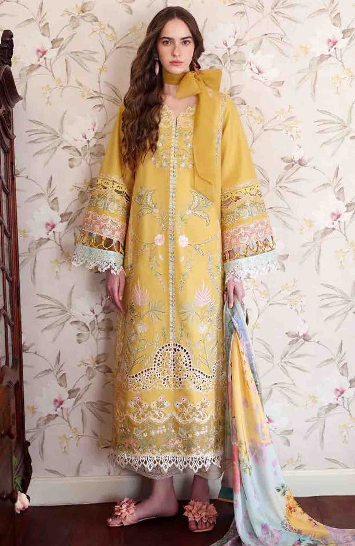 Belle Saison by Esmel Unstitched Lawn Embroidered 3 Piece Suit - ESLBLS-03-Belinea - Summer Collection