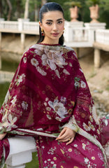 Signature Vol- II By Elaf Unstitched Lawn Embroidered 3 Piece Suit - ELFSGNV2-2A- Nora - Summer Collection
