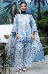 Luxury Lawn By Regalia Unstitched  Lawn Embroidered 3 Piece Suit  - RGLASIBLXL-03- Gul Pop- Summer Collection